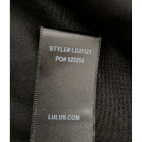 NWT Lulus Size Small Women Black Deep V-Neck Mini Lined Dress Bell Sleeve - Picture 11 of 11